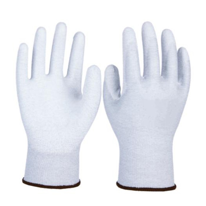 13G CARBON FIBER ANTI-STATIC PU COATED GLOVES
